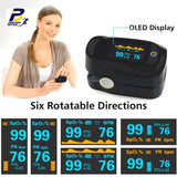 Fingertip Pulse Oximeter & Blood Oxygen Sp02 Saturation Monitor